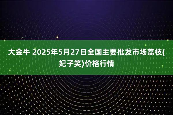 大金牛 2025年5月27日全国主要批发市场荔枝(妃子笑)价格行情