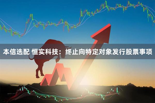 本信选配 恒实科技：终止向特定对象发行股票事项