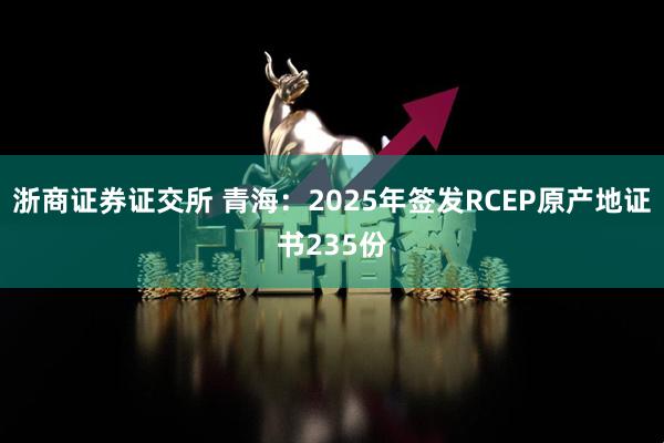 浙商证券证交所 青海：2025年签发RCEP原产地证书235份